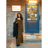 Knitted Dress Rose Print Long Sleeve Slash Neck Slim Midi Dresses Elegant Fashion Female Clothing 2024 Spring Autumn New-Outfit