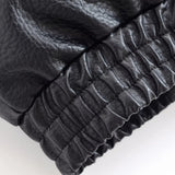 Feng 2025 New Fashion Temperament Women's Lychee Leather Jacket