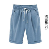 Toloer Sister Summer Dress Casual Pants Female Five Minute Pants Thin Money Outside Wearing Pants Large Size Women's Clothing 200 Catties Fat Mm Loose
