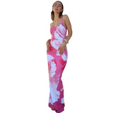 Toloer Women's Wear Summer 2024 New Fashion Sexy Socialite Back Open Slit Halter Dress Woman-Outfit