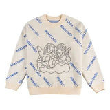 Oversized Streetwear Angel Pattern Women'S Sweater Retro Lazy Pullover Trendy Brand Round Neck Fashion Sweater Women 2021