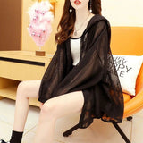 Ice Silk Sunscreen Coat Women's Lace Net Red 2025 New Thin Air Breathable Street Sunscreen