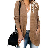 Toloer Exclusively For The Autumn And Winter New Ladies Fashion Long Sleeve Pocket Sweater Knit