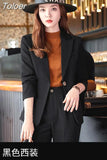 Blazer Women Office Casual Solid Long Sleeve Single Breasted Fashion Blazers Or Pants Elegant Chic Outerwear