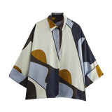 Homemade New Women's Classic Fashion Silk-Sense-Sense Printed Shirt
