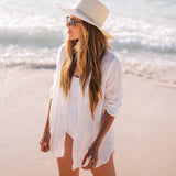 Toloer Women's Day Silk Bamboo Shirt Beach Vacation Coat Bikini Sweater Women's Swimsuit Sunscreen Cardigan