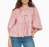 Women's Clothing New Fashion Loose Long-Sleeved Plaid Love With Shirt