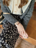 Floral Polka Midi Skirt-Outfit