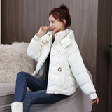 Down Cotton Padded Jacket Women's Padded Clothes 2023 Winter Hot Jacket With Cotton Padded Jacket Plus Plus Women's Clothing Fat Mm Short-Outfit