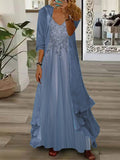Toloer 2024 Summer Women's Print Holiday Dress Indian Style High Skirt Skirt Two Sets-Outfit