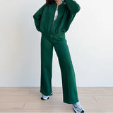 Toloer Women's Wear 2024 Autumn And Winter Suit New Fashion Solid Color Casual Loose Street Sports Hoodie Suit For