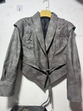 Early Spring New Women's Retro Coffee Brown Leather Coat