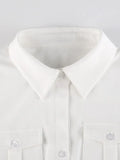Y2K blouse with pocket and button