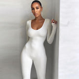 Women‘s Clothing Jumpsuit workout Casual Brown Fitness Rompers Y2K Playsuit Activity Streetwear Overalls Basic