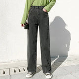 Draped straight-leg mopping pants-Outfit