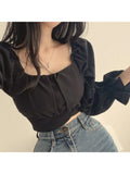 Blouse French Elegant Sweet Jumper 2023 New Korean Cute Age Reduction Retro Bow Top Fashion Trend Versatile Female Wear-Outfit