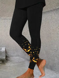 Retro Cat 3D Digital Print Ladies Sports Yoga Pants Peach Hip Elastic