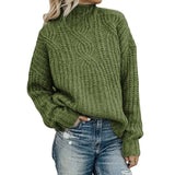 Toloer Lady High Collared Knitted Tops