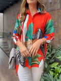 Leopard Print Shirts Women Spring Summer Fashion Button Long Sleeve Shirts For Women 2023 Boho Beach Long Shirt Top Femme-Outfit