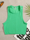 Toloer Hot Style Sports Yoga Top Nylon Fitness Running Moisture And Sweat-Breathing Seamless Knit Vest-Outfit