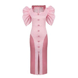 Design Sensing Sexy V-Neck Folded Open Skirt Party Party Evening Dress Dress Dress Dress Dress Dress
