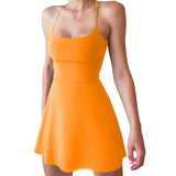 Women Dress Summer Clothes Sleeveless Mini Tennis Dress with Shorts Athletic Golf Outfit Female Clothing-Outfit