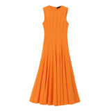 New Series Wide Pendulum Sleeveless Flute Dress 3006653-Outfit