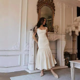 Summer New Women's Dress French Retro Sleeveless Collar Temperament Spliced Slinging