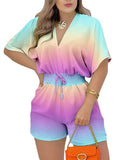 Summer New Women's Short-Sleeved V-Neck With