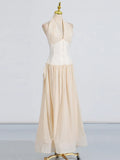 New Temperament Elegant Korean Temperament Hanging Sleeveless Splicing High-Waist Wave Dot Long Dress Dress Dress Women