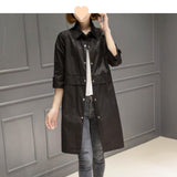 Leisure In The Long Windbreaker Female Autumn 2024 New Loose Fashion Women's Versatile Small Coat-Outfit