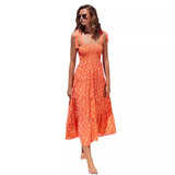 High-End 2025 Spring And Summer Women's New Sexy Print Slinged Dopamine Wearing Dress