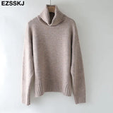 autumn Winter casual cashmere oversize thick Sweater pullovers Women 2021 loose Turtleneck women's sweaters