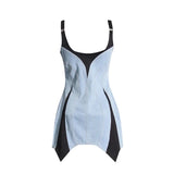 Street-Colly Denim Dress 2025 New Fashion Design Sling Bag Hip Short Dress Women's