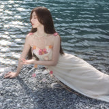 Toloer Acid Halter Dress Dress Spring And Summer High-End Delicate Vacation Fairy Gauze