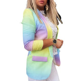 And Winter Women's Long-Sleeved Small Suit 2025 New Gradient OL Temperament Professional Repair
