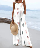 New Casual Fashion Print Strap Trousers Women's