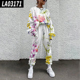 New Women's Digital Printed Grass Pattern Suit Autumn and Winter