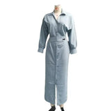 2025 New Solid Color Long-Sleeved Shirt Dress Temperament Elegant