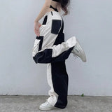 Patchwork Corduroy 90s Cargo Pants-Outfit