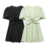 Dress Bow 2025 Summer Women's Fashion New Products Loose
