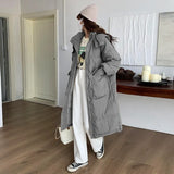 Winter In The Long Over The Knee Korean Version Of Loose Down Cotton-Padded Jacket Women Thickened 2023 New Women's Padded Coat Winter-Outfit