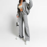 Toloer Women's Wear 2024 Autumn And Winter Suit New Fashion Solid Color Casual Loose Street Sports Hoodie Suit For
