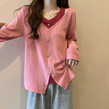 Toloer Size Fat Mm Cover Belly Autumn Women's T-Shirt Inside The Design Feeling False Two Long Sleeve Bottom Shirt Cover Flesh Show Thin Top-Outfit