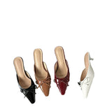 2025 New Bag Head Half Slippers French Fairy Style Mary Jane Shoes Dress Low Heel