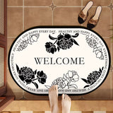 Toloer Fragrant Wind Bathroom Anti-Slip Floor Mat Toilet Toilet Shower At The Door Of The Suction Speed Dry Foot Mat Door Mat-Outfit