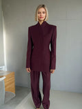 Temperament Commuting Style Two Sets 2025 New No-Sleeve Blazer + High-Waisted Trousers Women's Solid Color