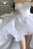 Spring Elegant White Off Shoulder Fairy Dress Chic Princess Puff Dress Mesh Puff Dress robes du soir vestidos de