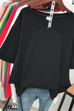 100% Cotton M-6XL T Shirt Solid V Neck Tshirt Short Sleeve Women's Top Basic Summer Couple Oversized T