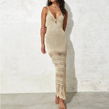 Sling Knitted Knitted Beach Burqa Strapped Lysobine Swimsuit Beach Dress